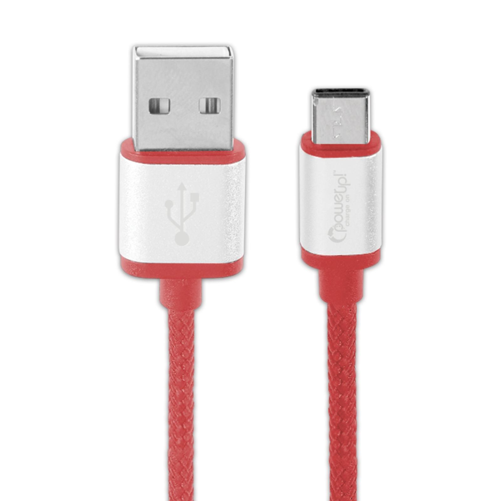 PowerUp! Charge On™ Braided Type C USB Cable