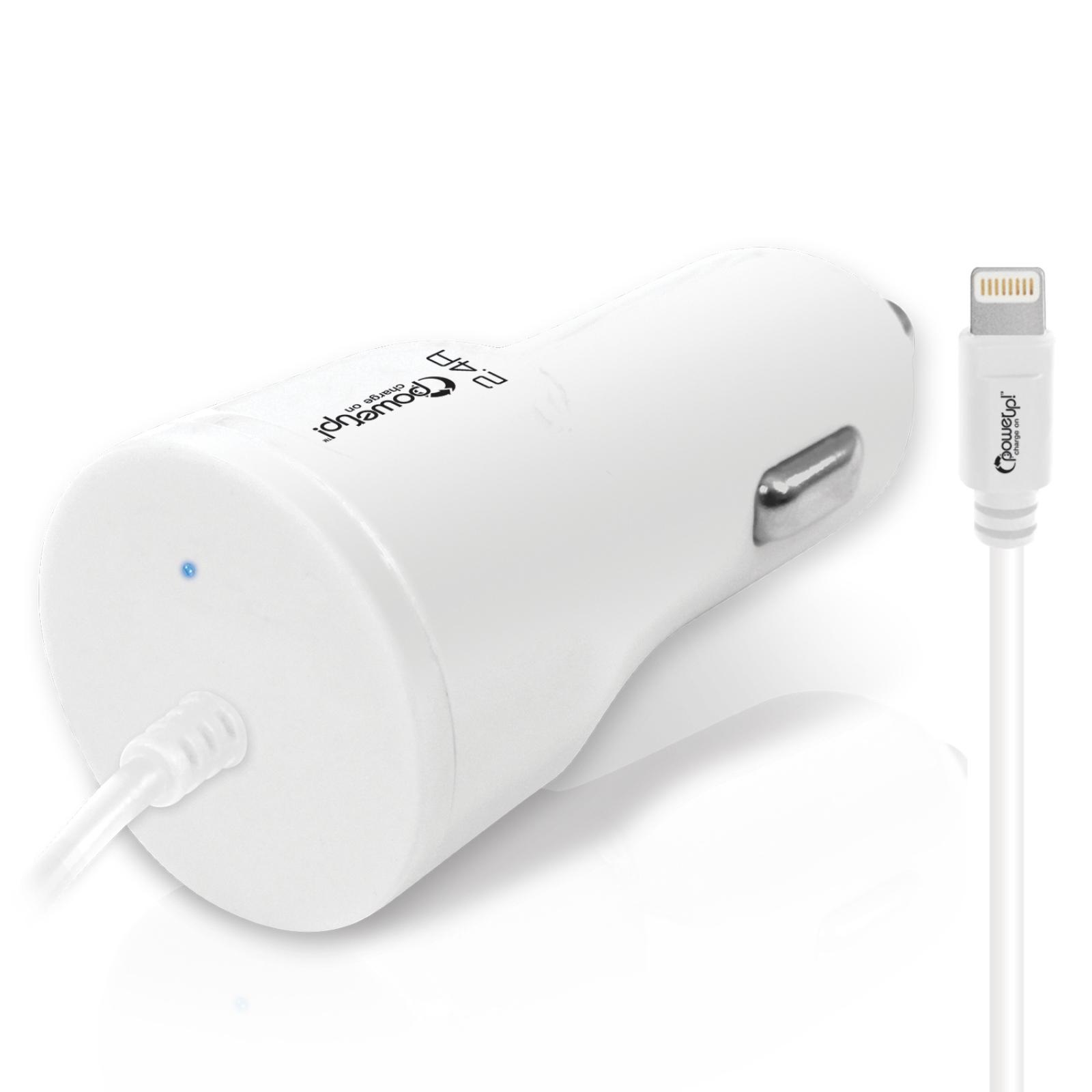 PowerUp! Charge On™ MFI Apple Lightning™ USB 2.4A Car Charger
