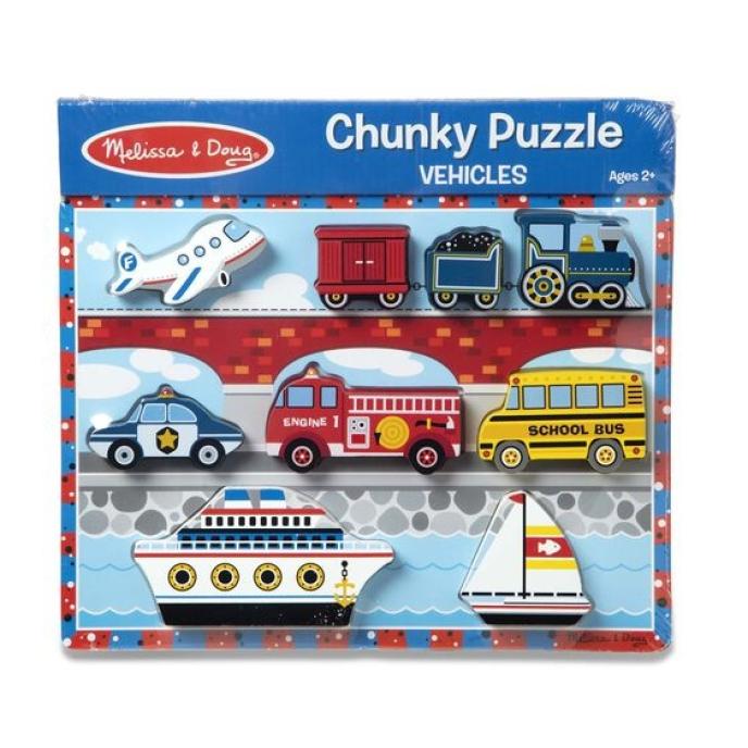 Melissa & Doug Vehicles Chunky Puzzle