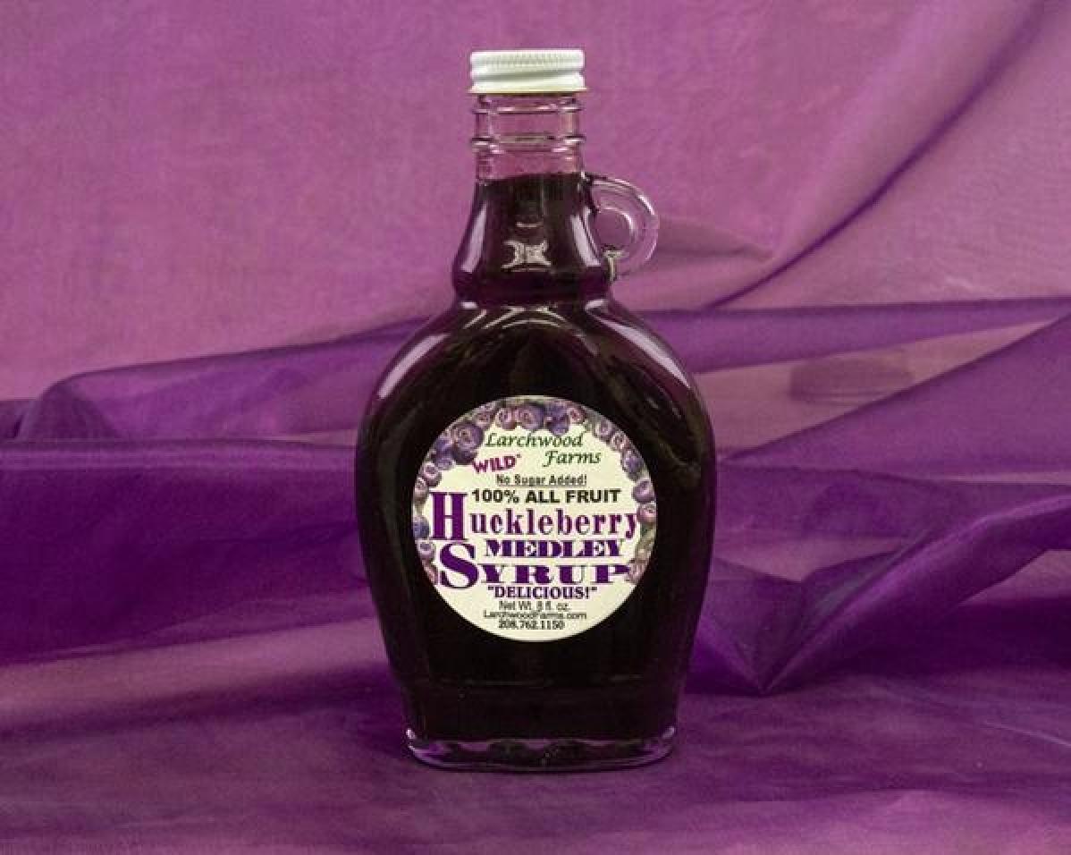 Larchwood Farms All Fruit Wild Huckleberry Medley Syrup