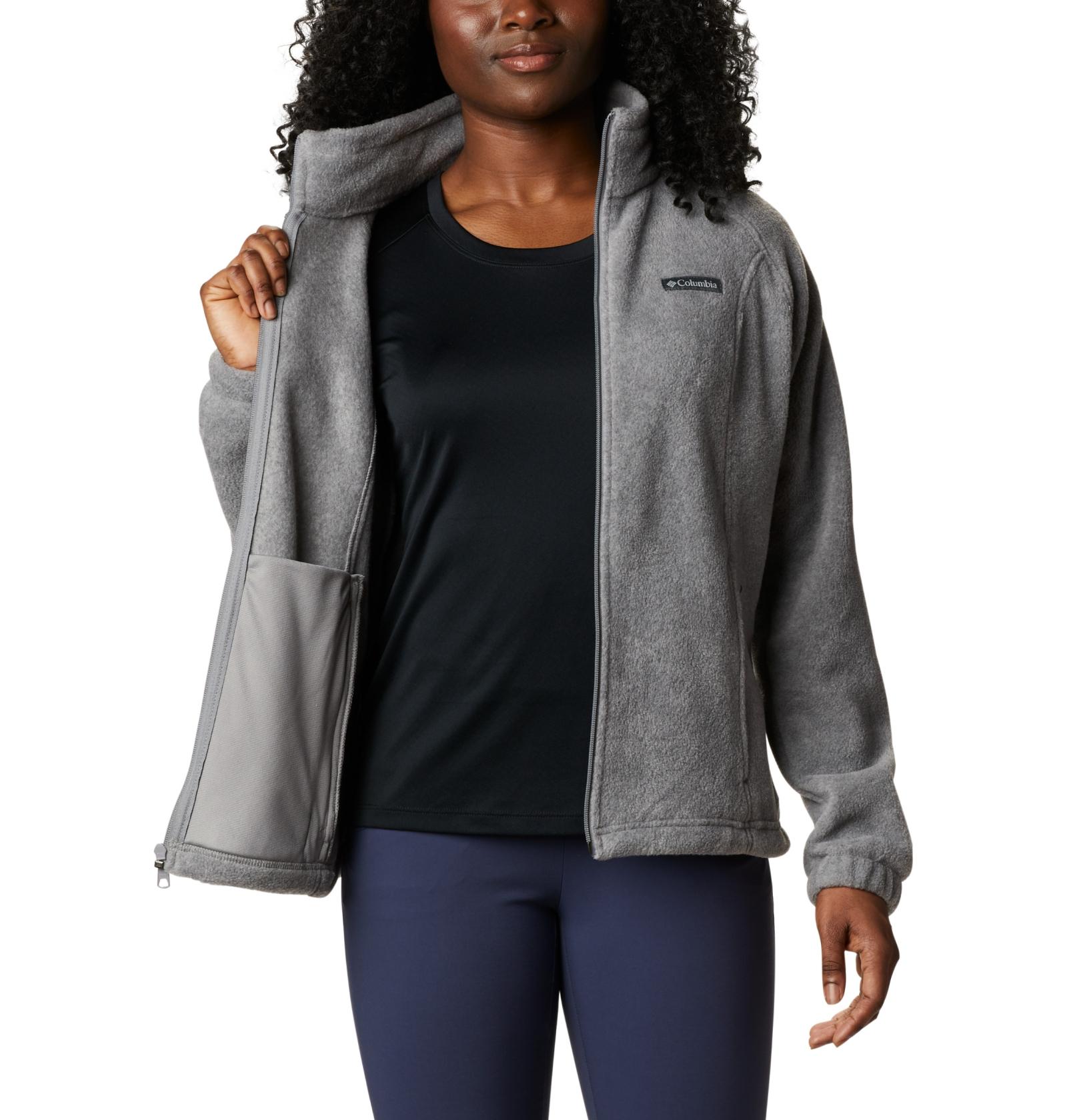 Columbia Women’s Benton Springs Full Zip Fleece Jacket Light Gray Heather