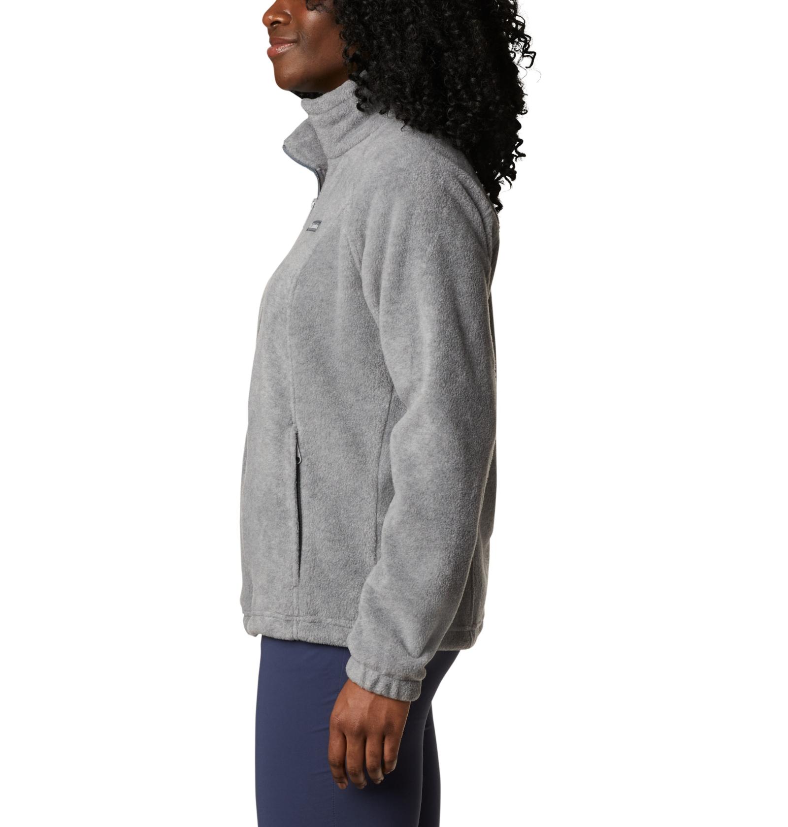 Columbia Women’s Benton Springs Full Zip Fleece Jacket Light Gray Heather