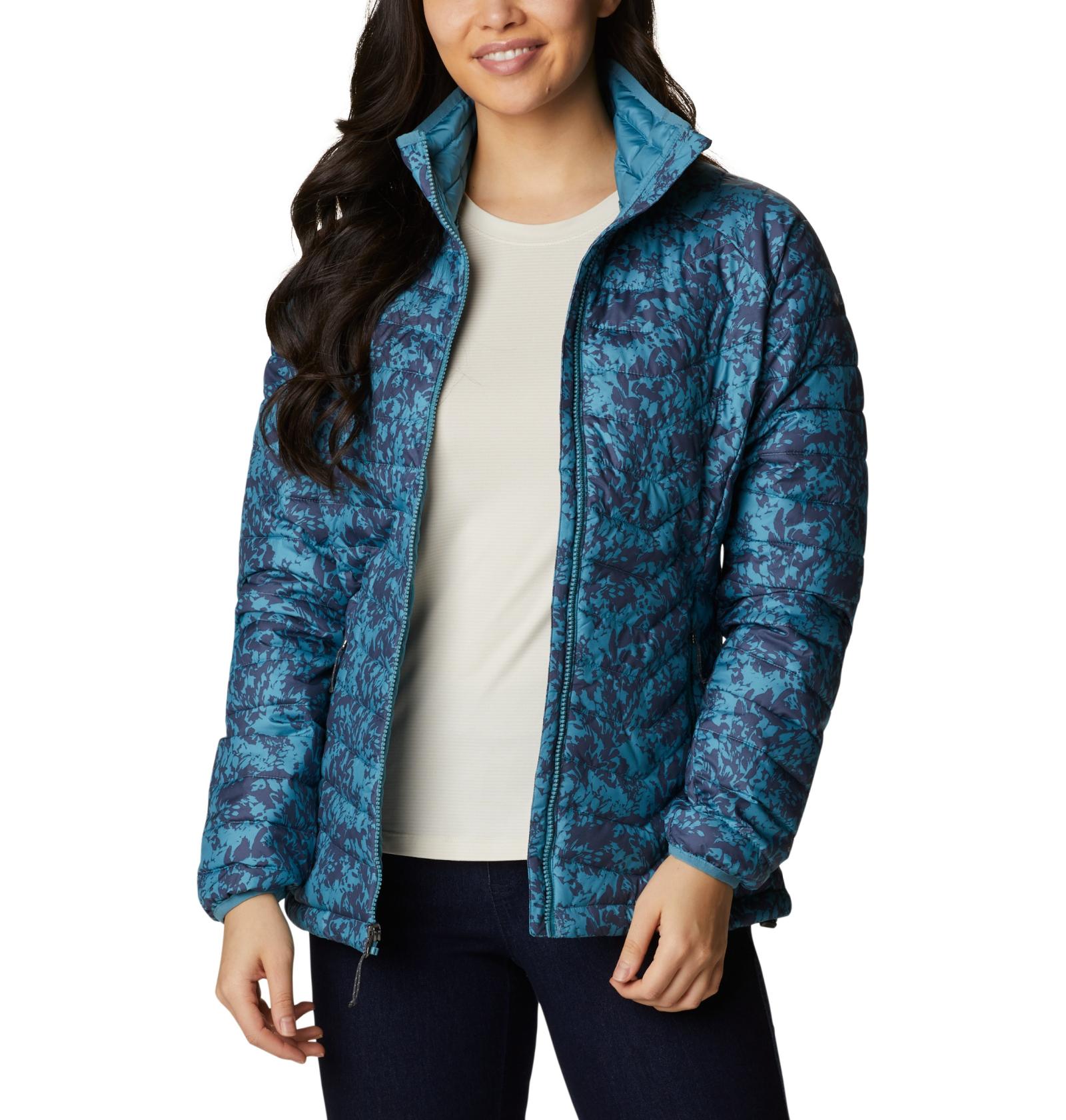 Columbia Women's Powder Lite Jacket, canyon blue florescence print