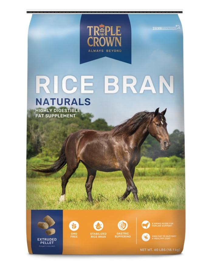Triple Crown Rice Bran Naturals Horse Feed