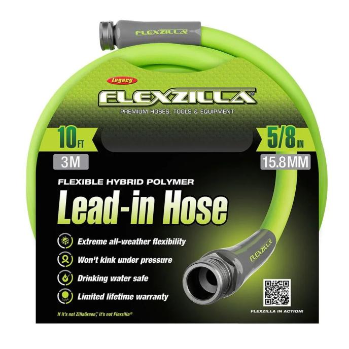 Flexzilla 5/8in. x 10' ZillaGreen Lead-In Hose