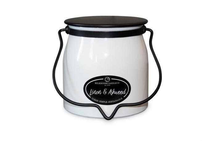 Milkhouse Linen & Ashwood Butter Jar Candle