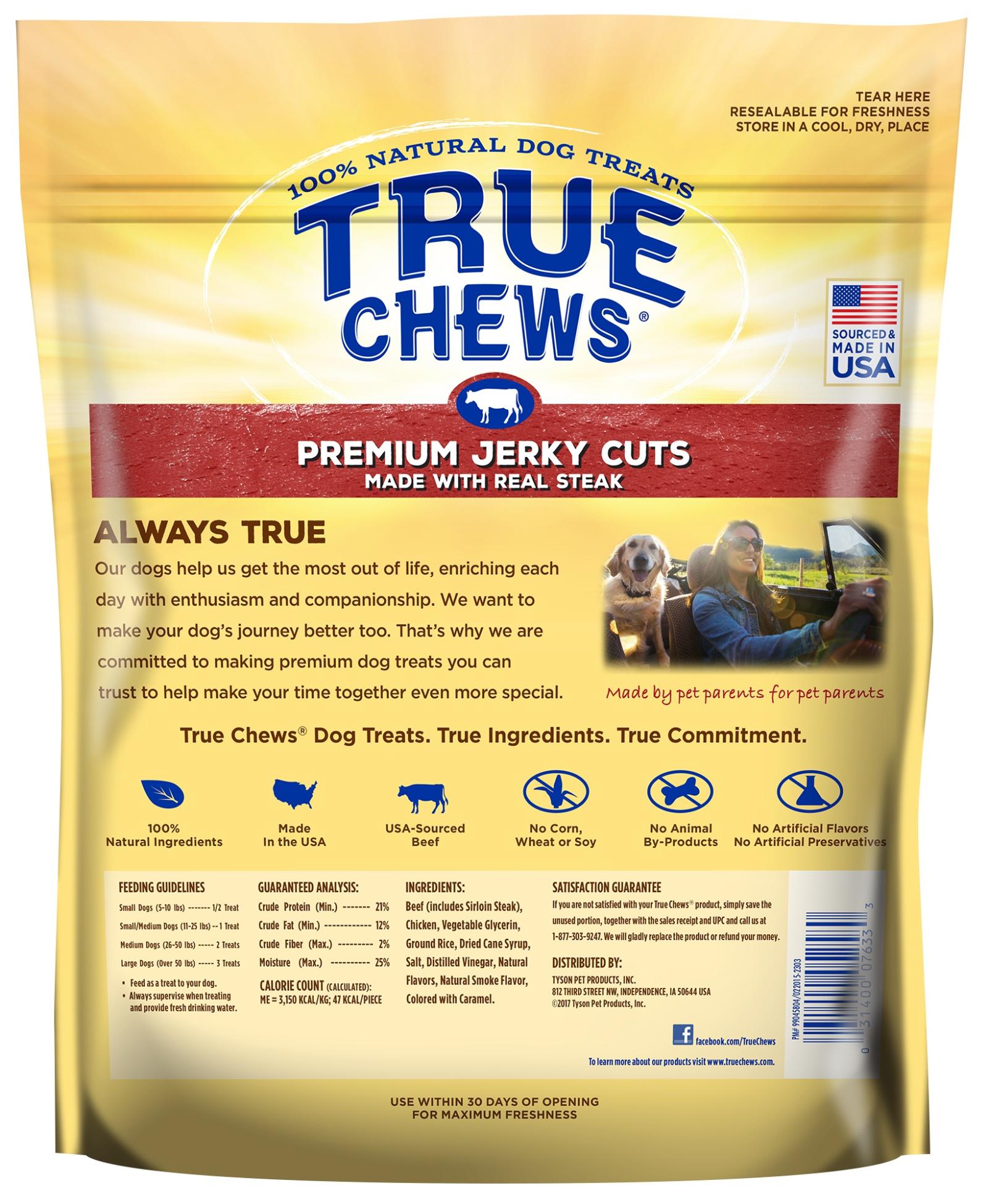 True Chews Premium Jerky Cuts Made With Real Steak 10 oz