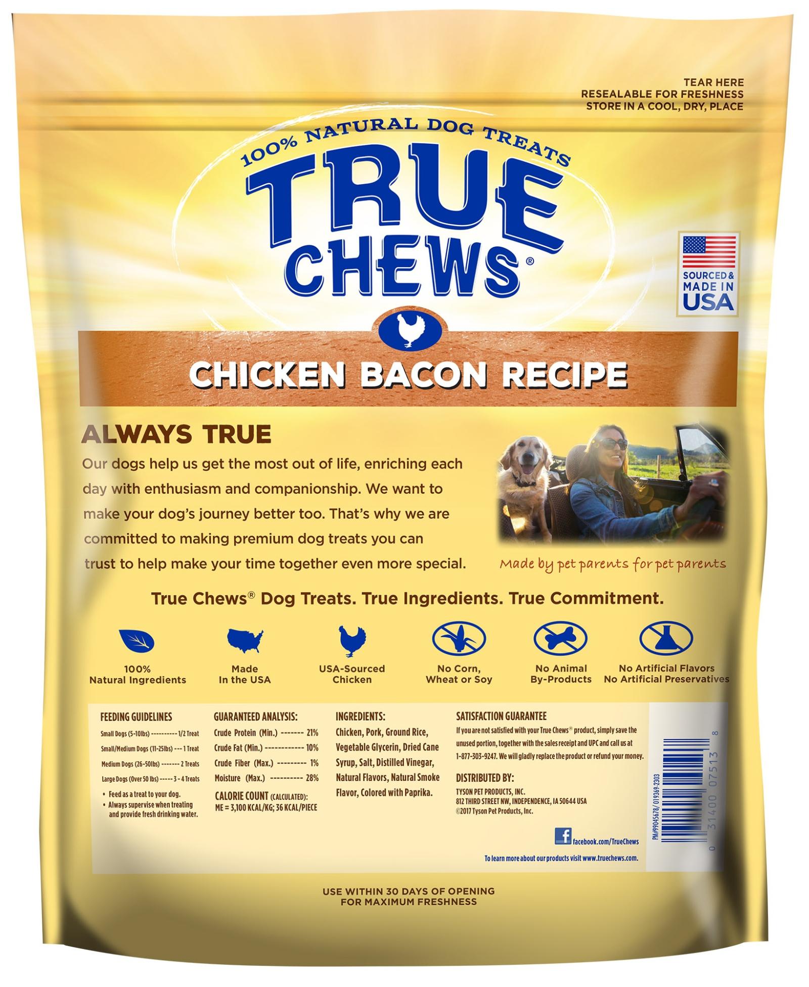 True Chews Chicken Bacon Recipe, 12 oz