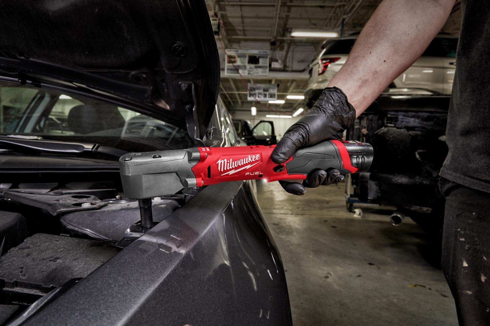 Milwaukee M12 Fuel 3/8" Right Angle Impact Wrench w/ Friction Ring ToolMilwaukee M12 Fuel 3/8" Right Angle Impact Wrench w/ Friction Ring Tool