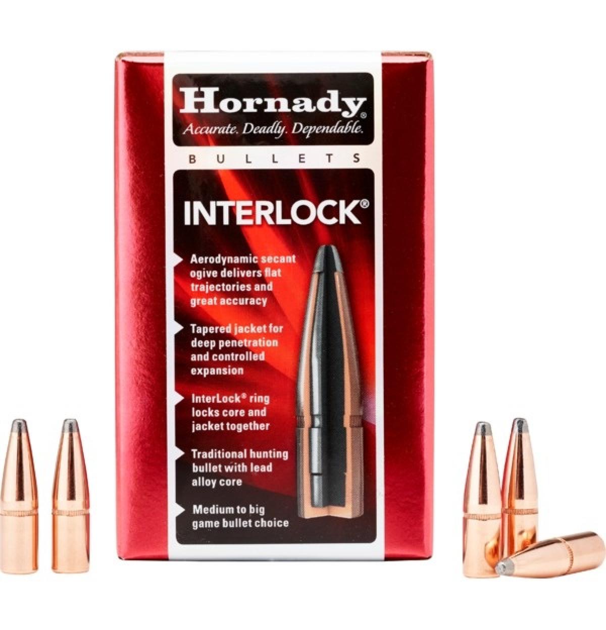 Hornady 30 Cal .308 150 gr InterLock SP Bullets