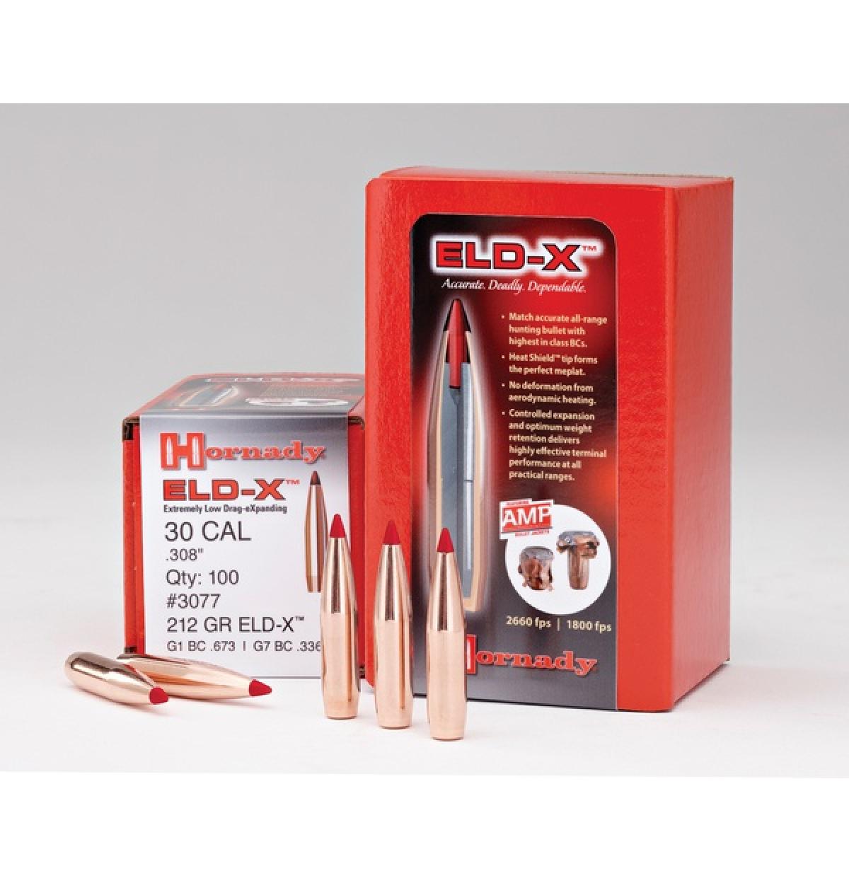 Hornady 30 Cal .308 200 gr ELD-X Bullets