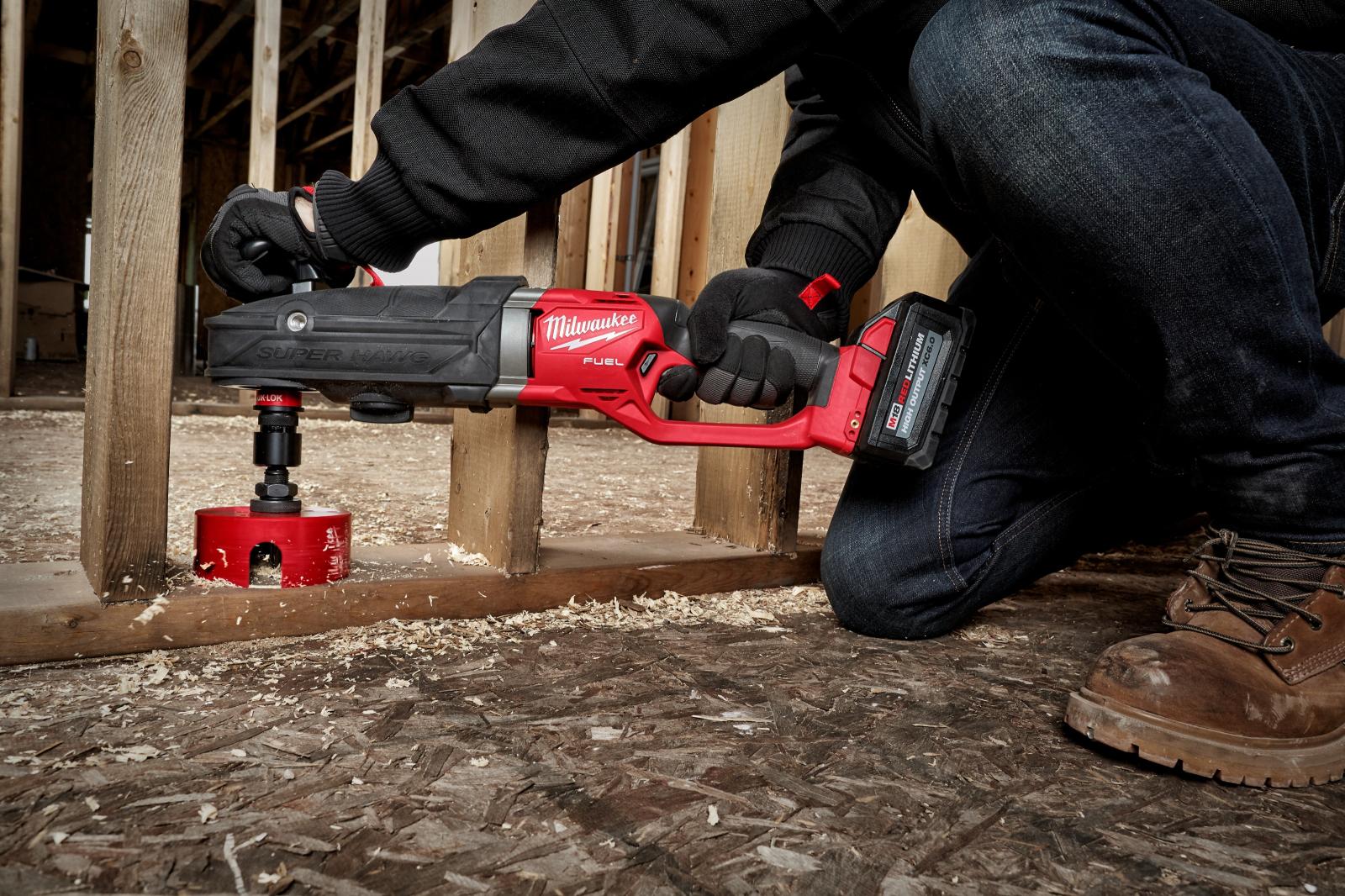 Milwaukee 2811-20 M18 FUEL SUPER HAWG Right Angle Drill – Bare Tool, QUIK-LOK