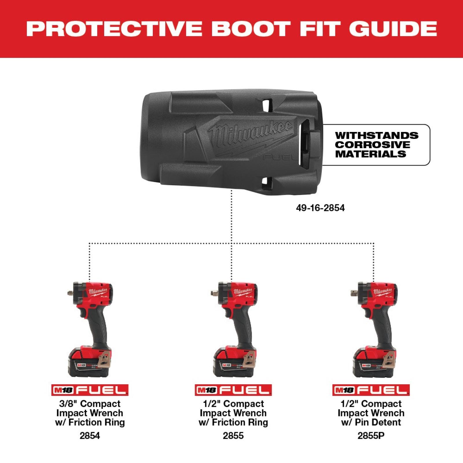 Milwaukee M18 Fuel Compact Impact Wrench Protective Boot