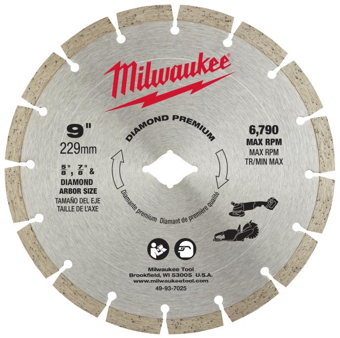 Milwaukee Diamond Premium 9 in. Segmented Blade (1-Pack)