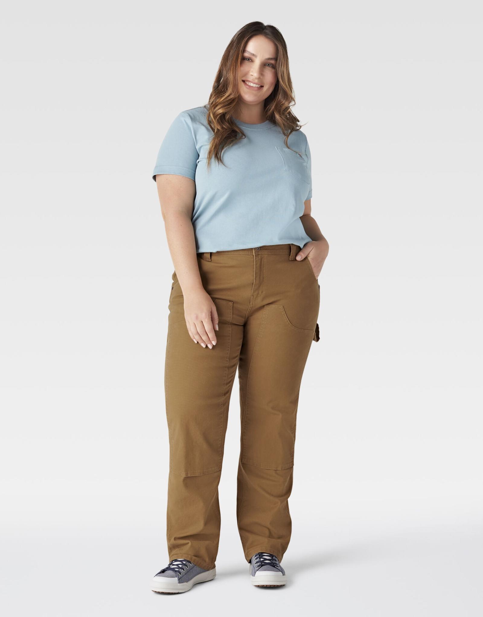 Dickies Women's Plus Size Double-Front Denim Carpenter Pants