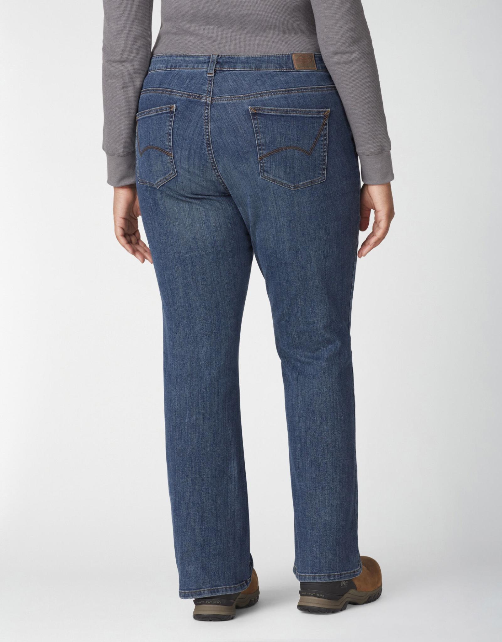 Dickies Women's Plus Size Perfect Shape Bootcut Stretch Denim Jeans