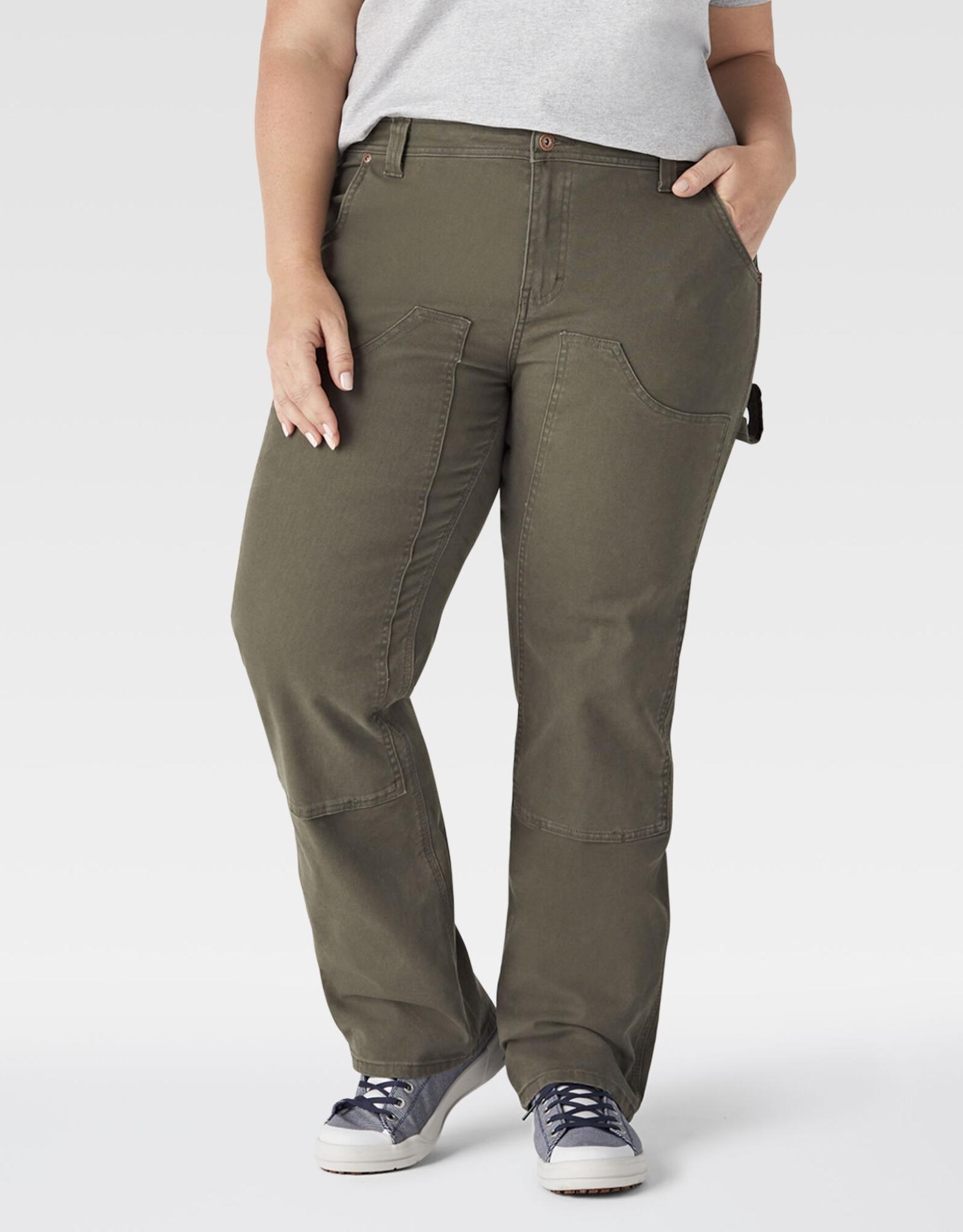 Dickies Women's Plus Size Double-Front Denim Carpenter Pants