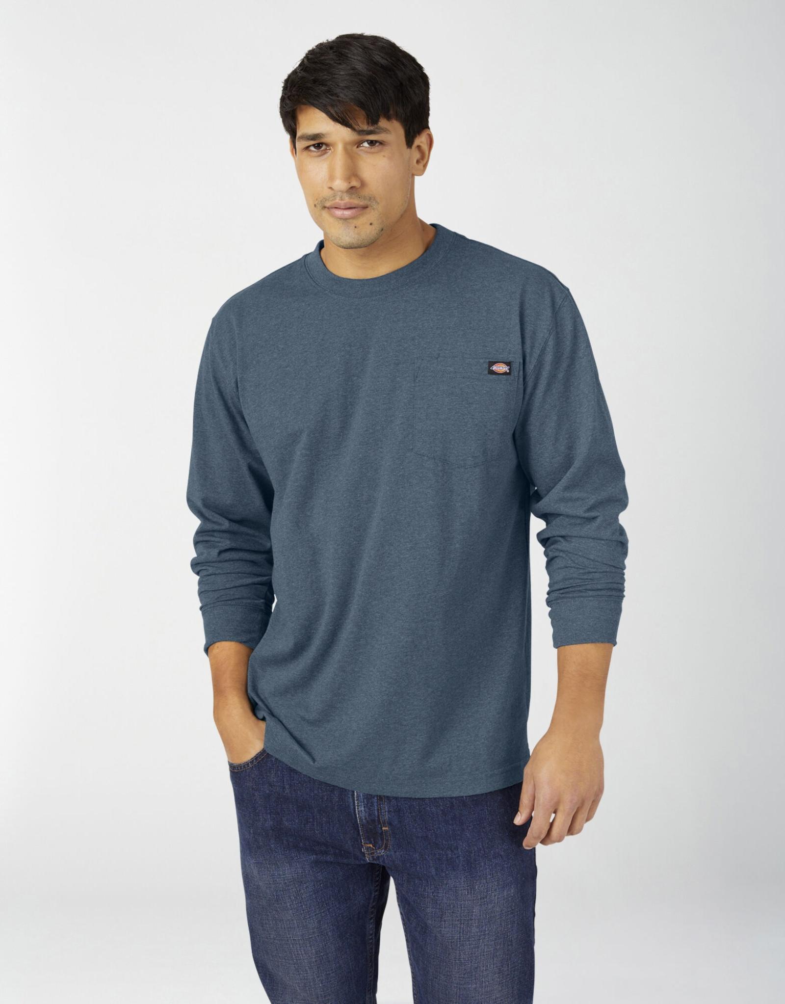 Dickies Men's Heathered Heavyweight Pocket Long Sleeve