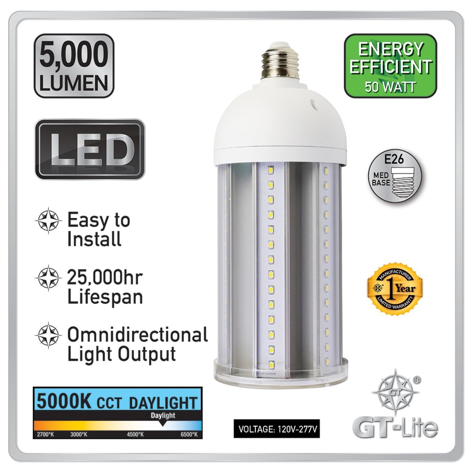 GT-Lite 50W COB Daylight LED Light Bulb