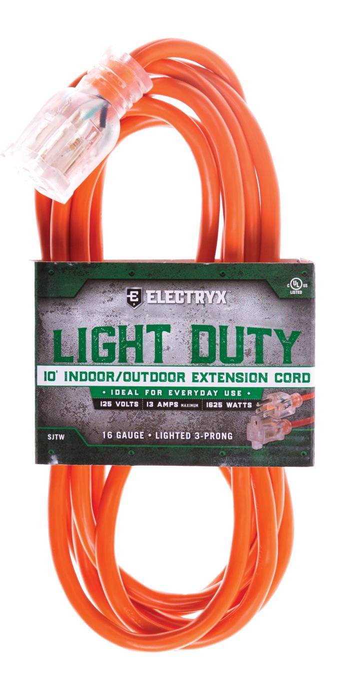 Electryx Light Duty Indoor/Outdoor Orange Extension Cord