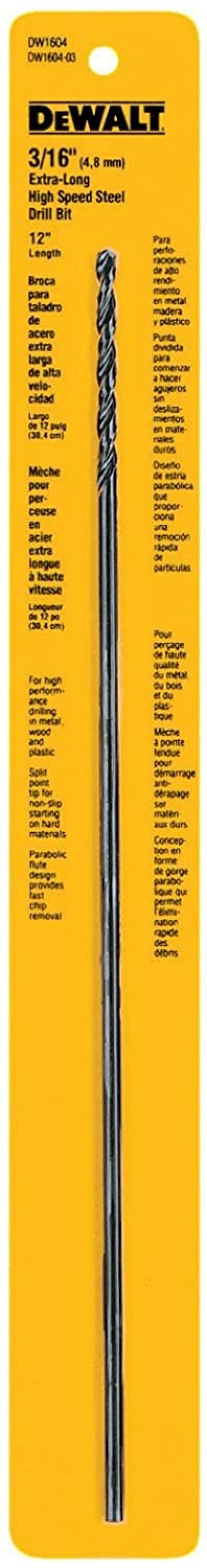 DeWalt Black Oxide Drill Bits 12"