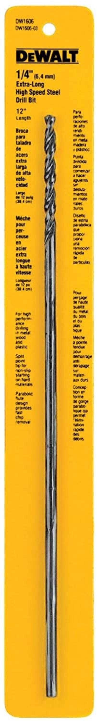 DeWalt Black Oxide Drill Bits 12"