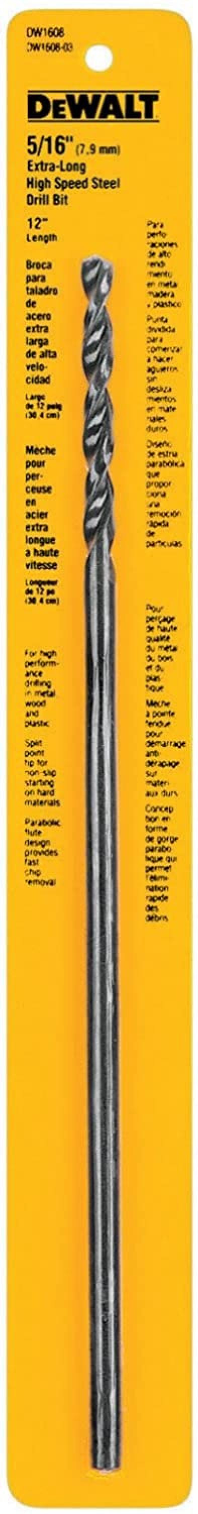 DeWalt Black Oxide Drill Bits 12"
