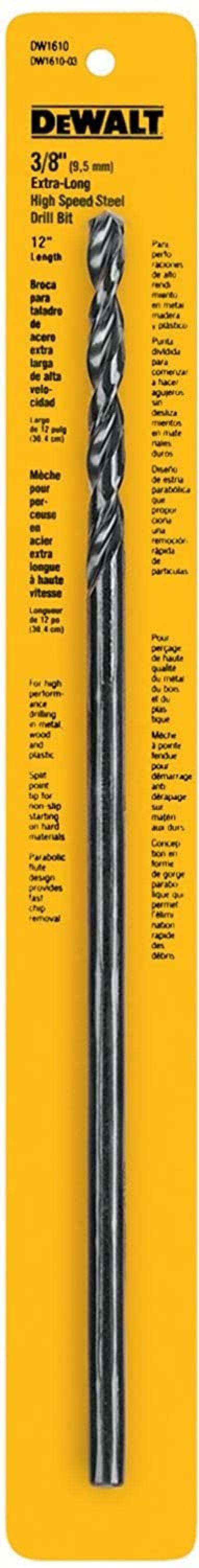 DeWalt Black Oxide Drill Bits 12"