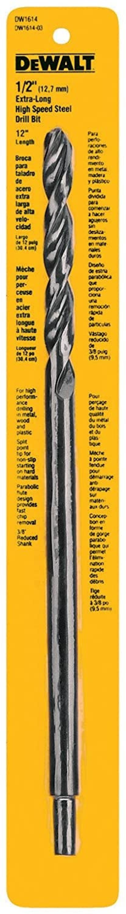 DeWalt Black Oxide Drill Bits 12"