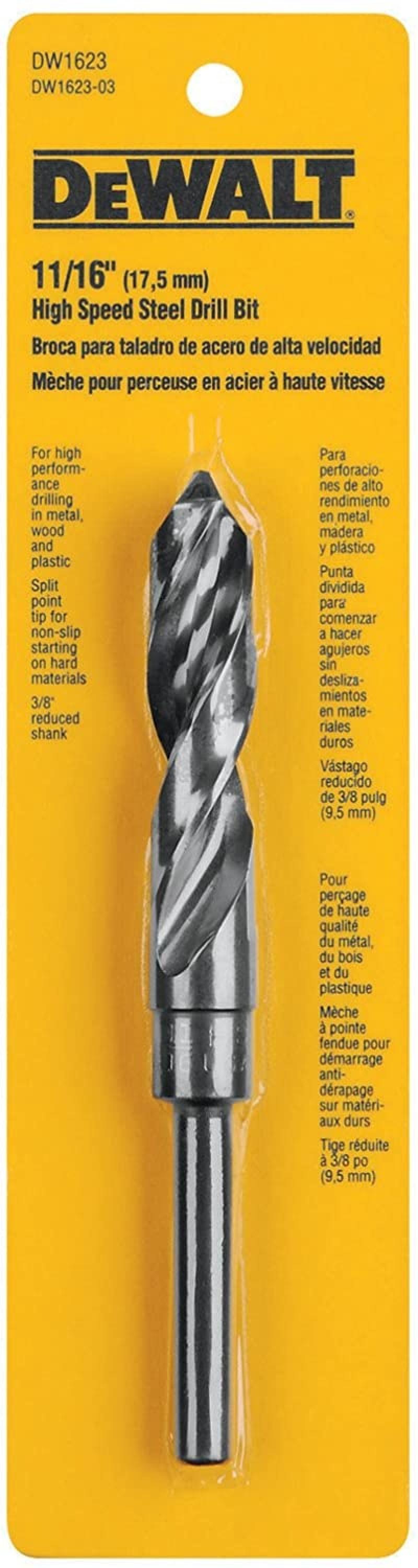 DeWalt Black Oxide Reduced Shank Twist Drill Bit