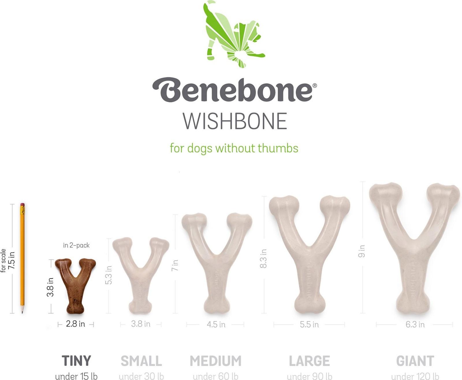 Benebone Tiny 2-Pack with Dental Chew & Wishbone