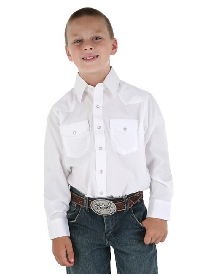 Wrangler® Boy's Long Sleeve Western Snap Shirt