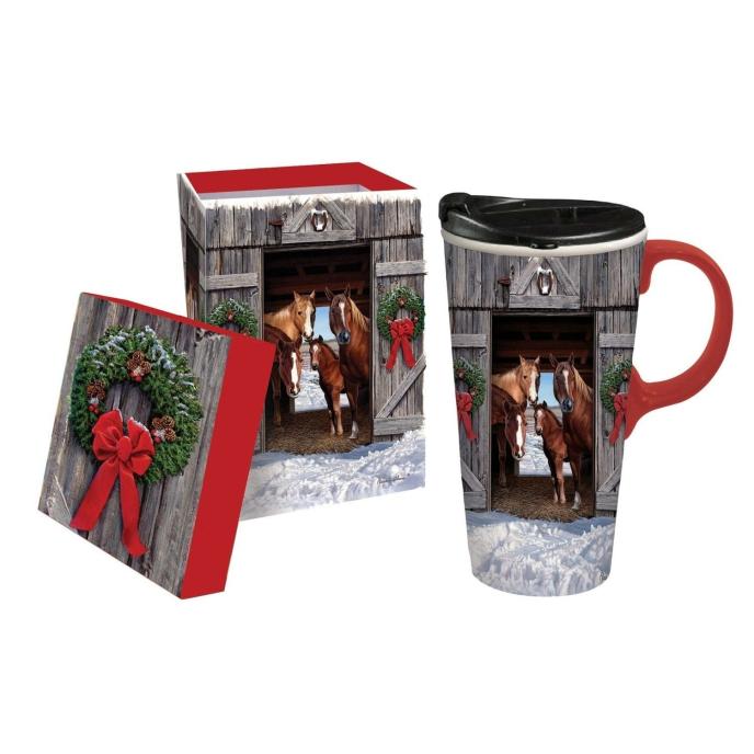 content/products/Evergreen Enterprises Horse Family Boxed Christmas Mug