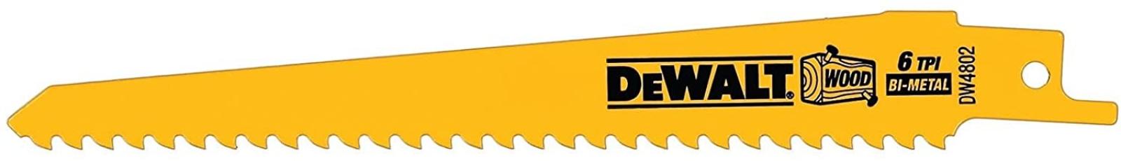 DeWalt Taper Back Bi-Metal Reciprocating Saw Blades