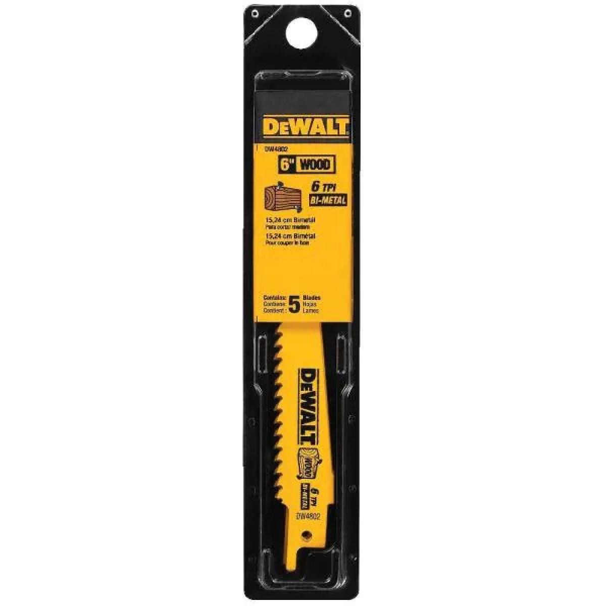 DeWalt Taper Back Bi-Metal Reciprocating Saw Blades