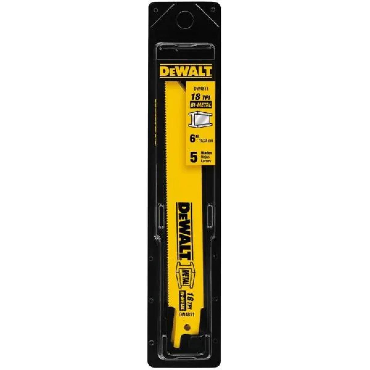 DeWalt Straight Back Bi-Metal Reciprocating Saw Blades