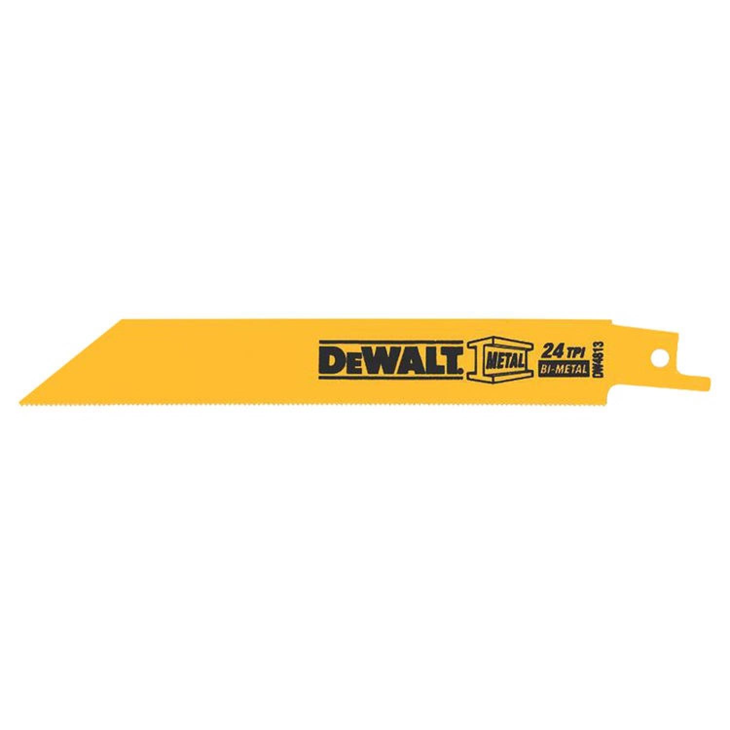 DeWalt Straight Back Bi-Metal Reciprocating Saw Blades