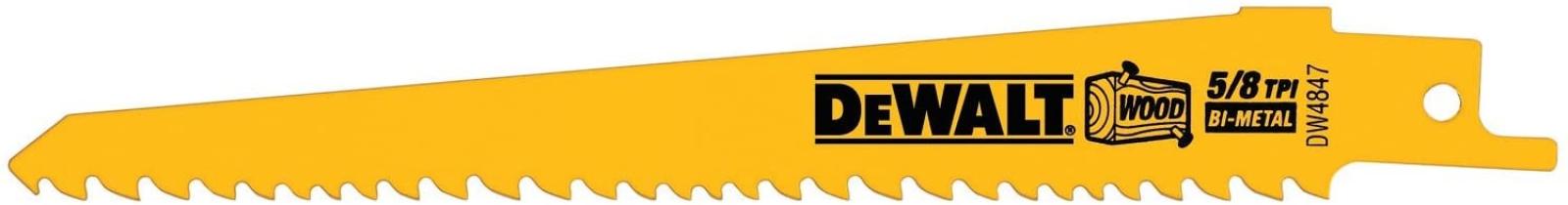 DeWalt Taper Back Bi-Metal Reciprocating Saw Blades