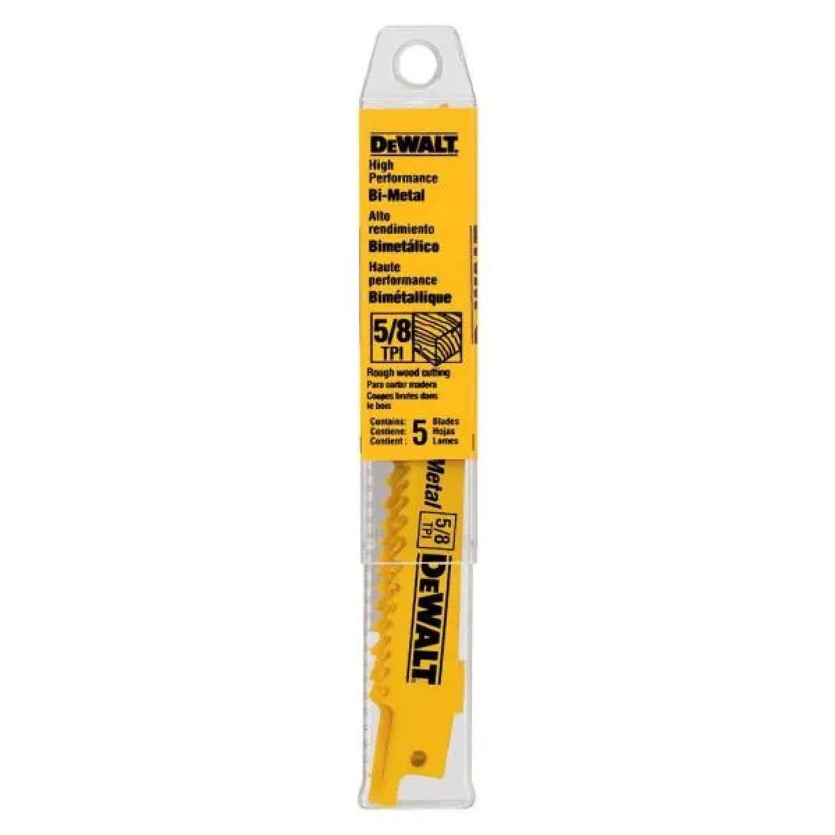 DeWalt Taper Back Bi-Metal Reciprocating Saw Blades