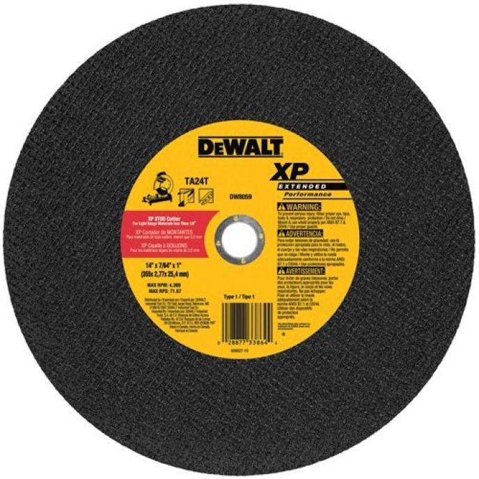 Dewalt 14" XP Metal Cutting Chop Saw Wheel