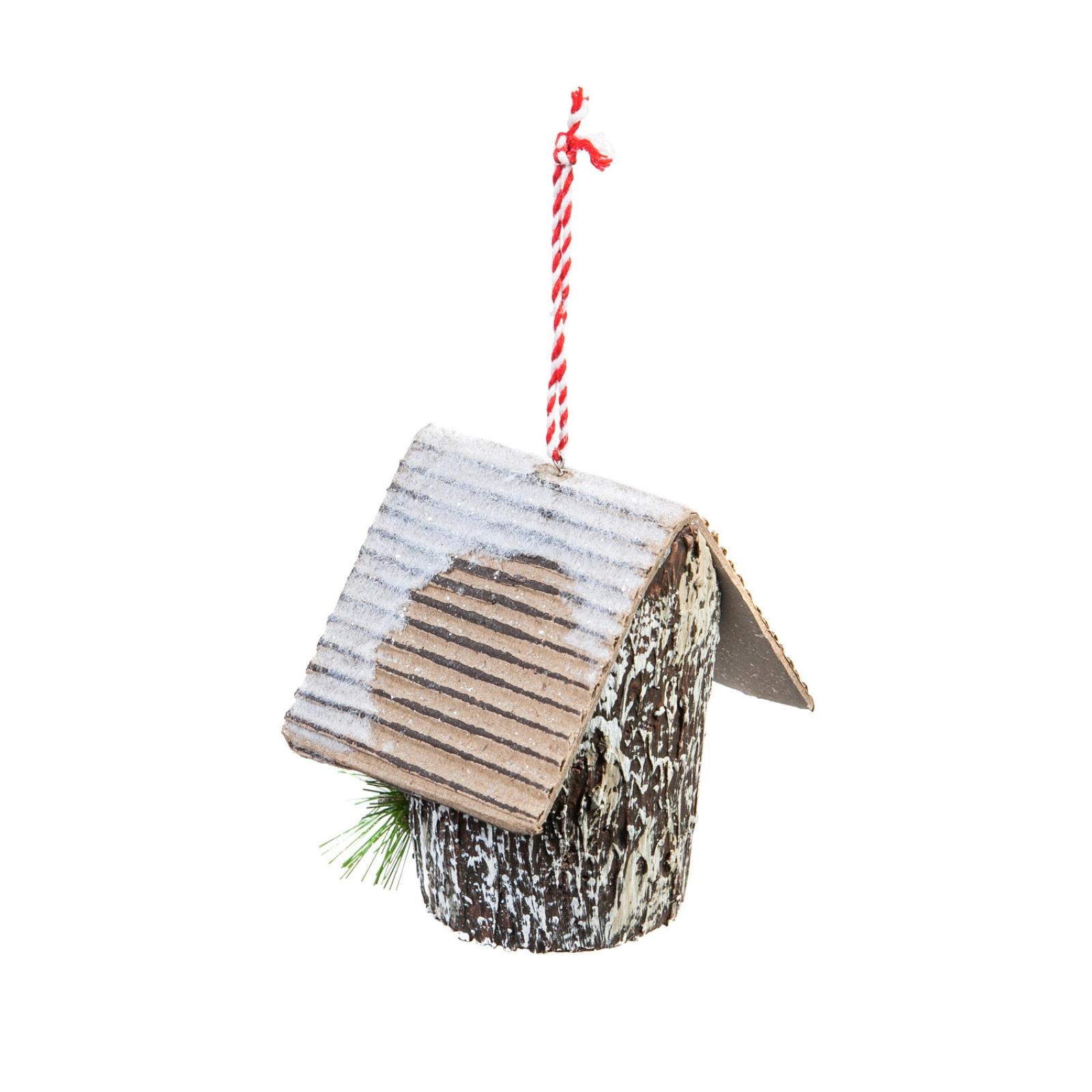 Evergreen Enterprises Assorted Rustic Holiday Bird House Ornament