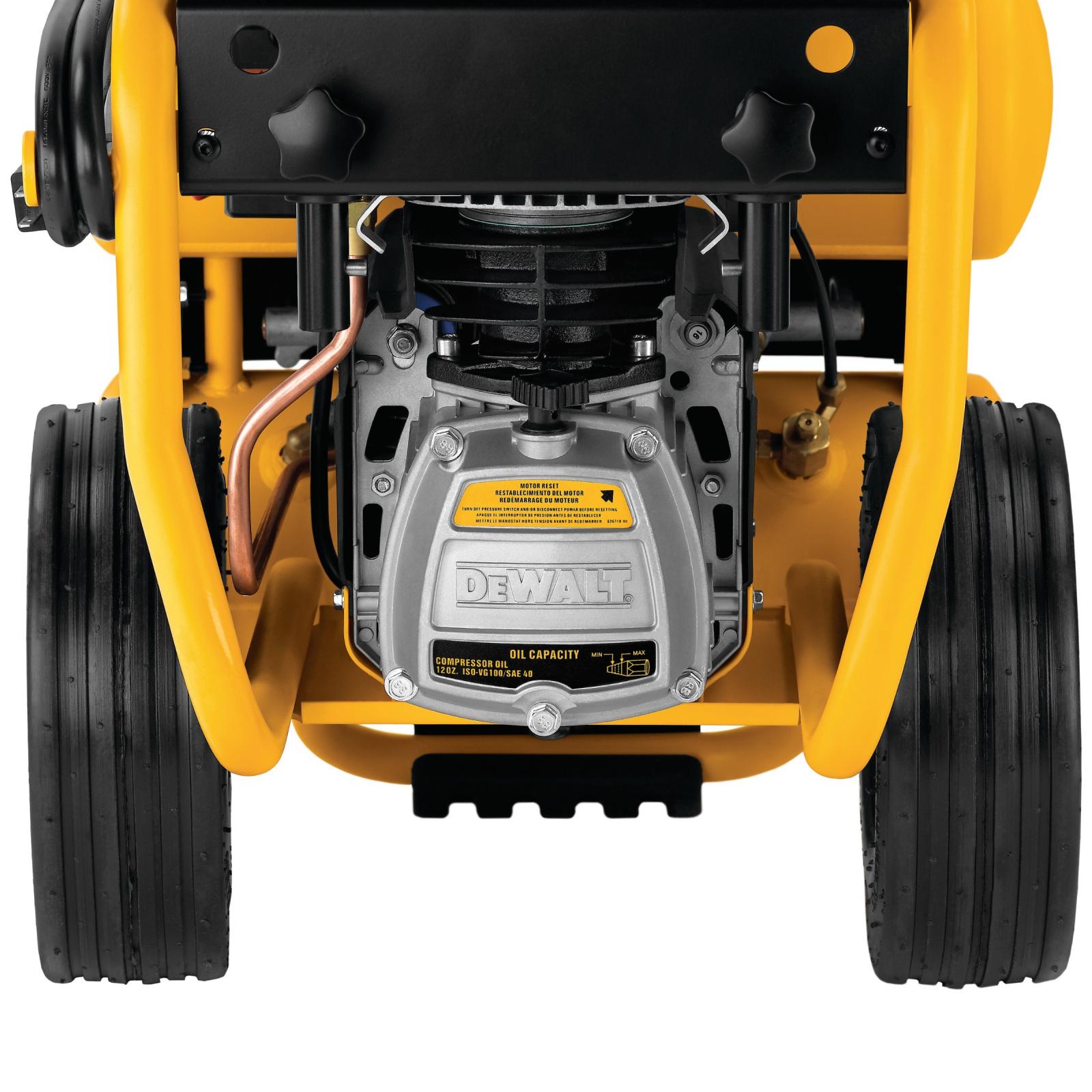 DeWalt 1.1 HP Continuous 4 Gallon Electric Wheeled Dolly-Style Air Compressor with Panel