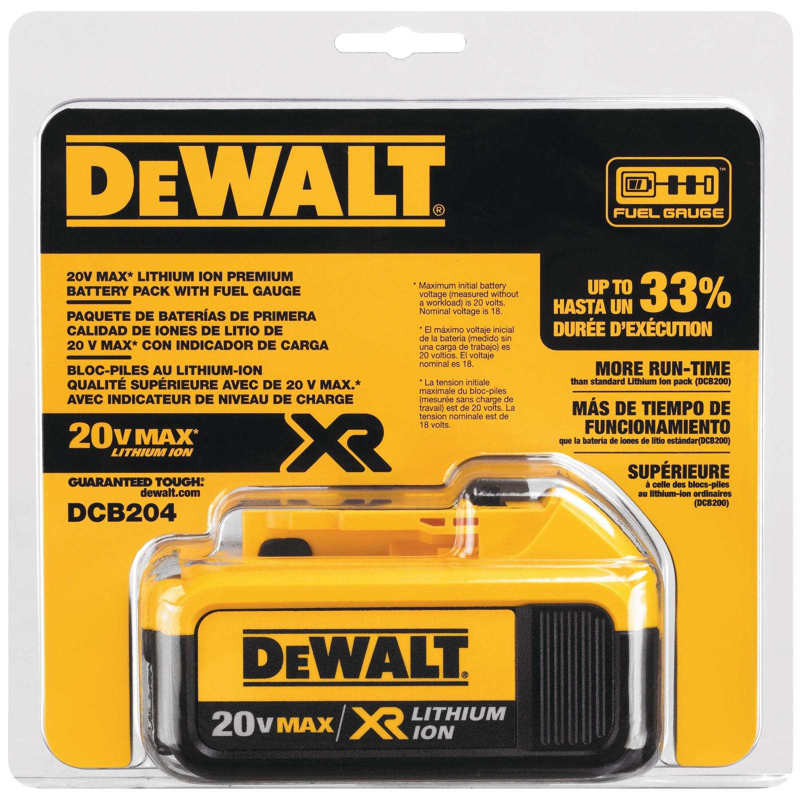 DeWalt 20V MAX XR Lithium Ion Battery Pack