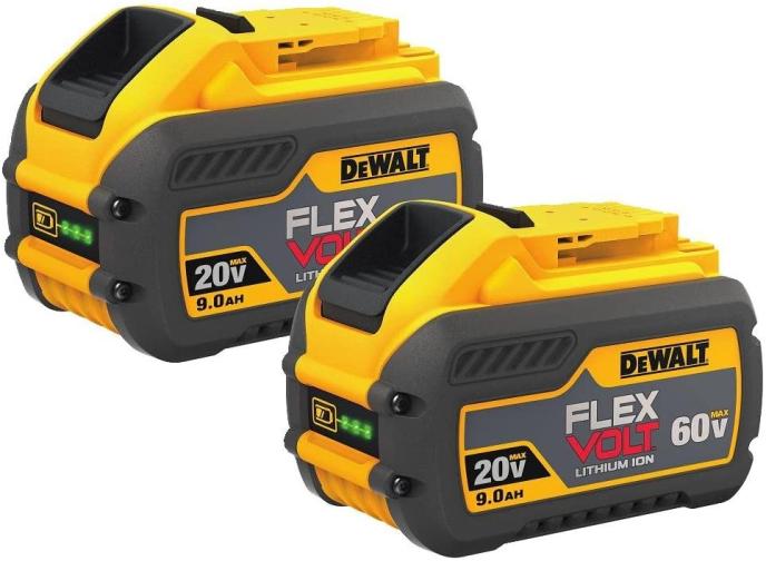 DeWalt 20V/60V MAX Flexvolt 9.0 AH Battery, 2PC