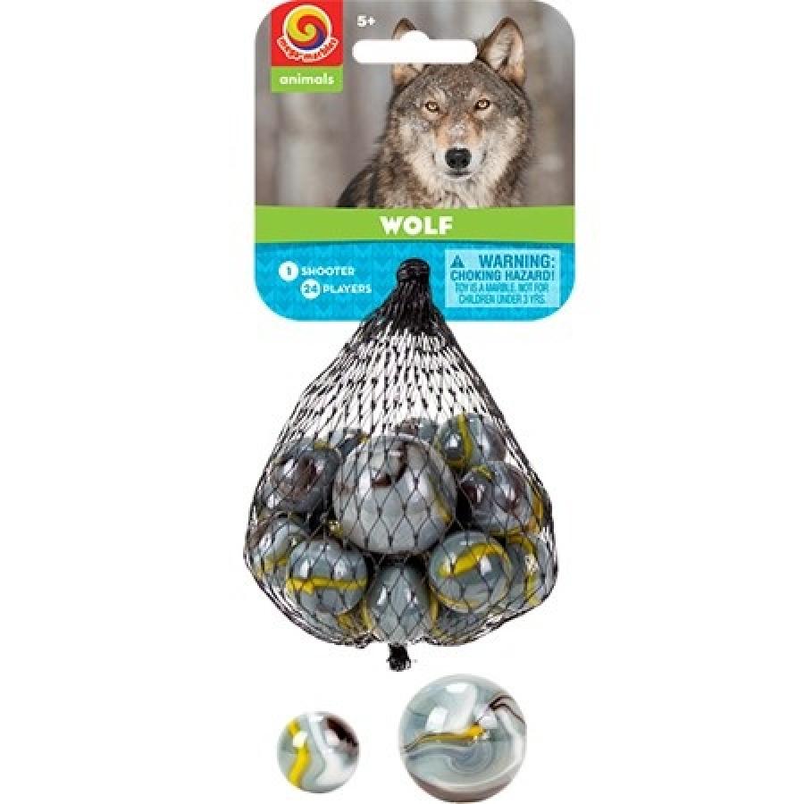 Mega Marbles Animals Wolf Set