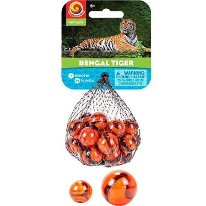 Mega Marbles Animals Bengal Tiger Set