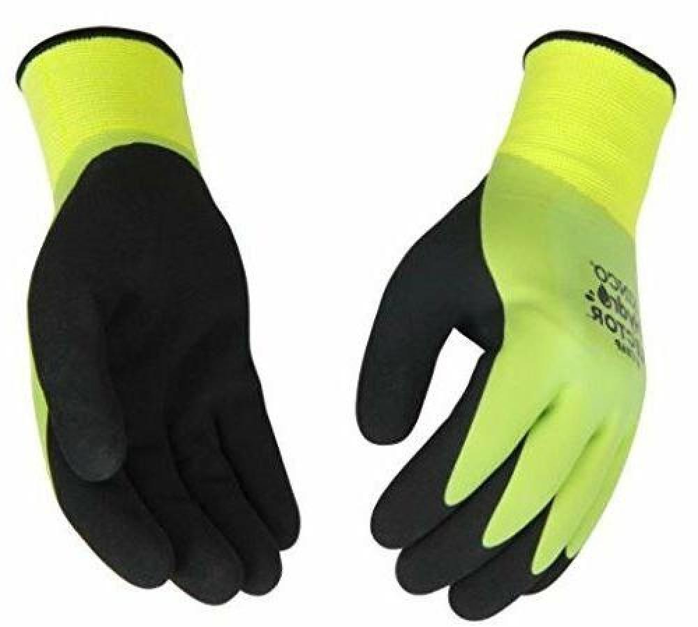 Kinco Hydroflector Waterproof Hi-Visibility Green Lined Thermal Knit Shell & Double-Coated Latex