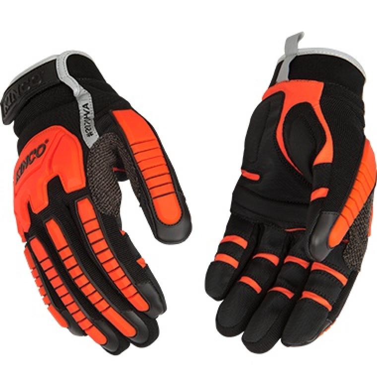Kinco Kincopro Hi-Vis Synthetic With Impact Protection & Pull-Strap