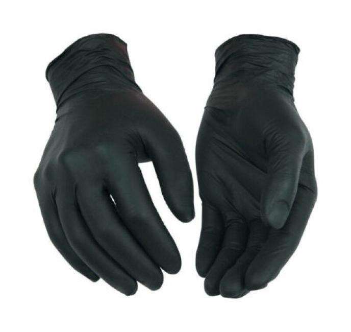 Kinco Nitrile Disposable Gloves Large Black Powder Free 40 pk
