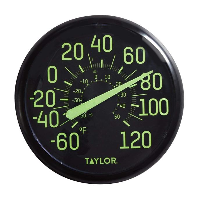 Taylor Indoor/Outdoor Glow in the Dark Thermometer